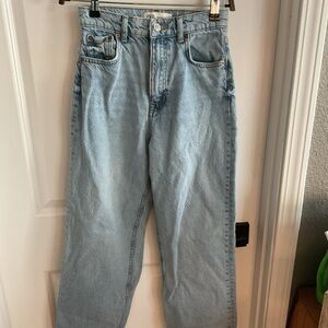 Zara - 90s Full Length Light Blue Denim Jeans - Ladies Size 2